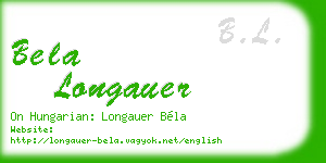 bela longauer business card